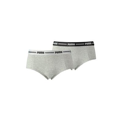 Panty PUMA "Panty 2er Pack", Damen, Gr. XS, grau, Obermaterial: 57% Baumwolle CO. 38% Modal CMD. 5% Elasthan EL., Unterhosen Panty