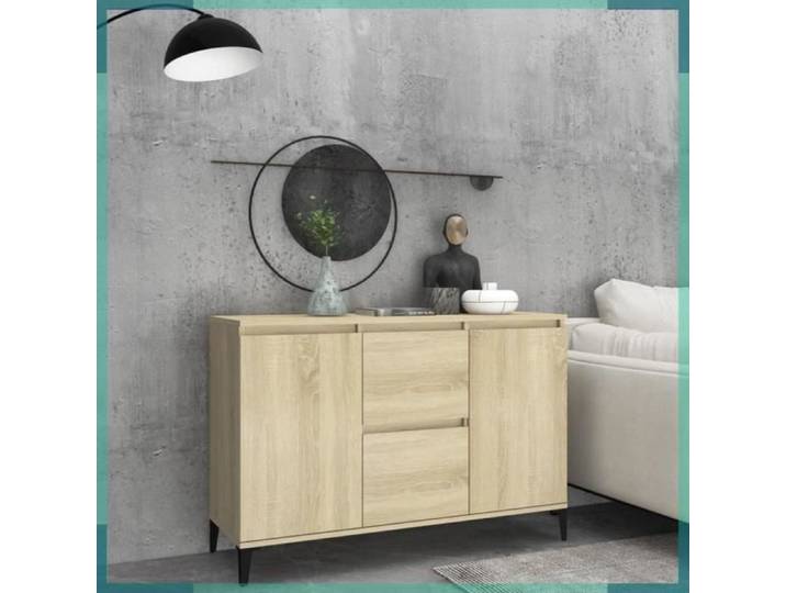 ASHATA Buffet chêne sonoma 104x35x70 cm bois d'ingénierie -FHE806115