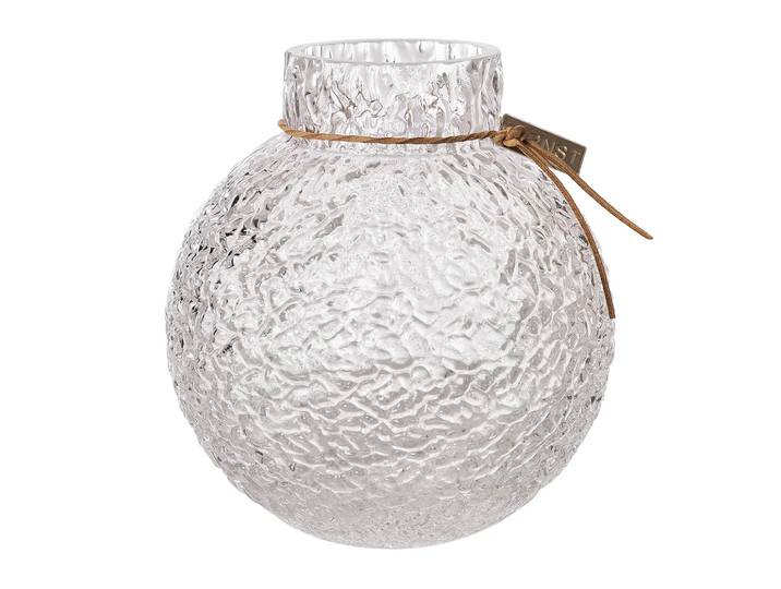 ERNST Ernst Vase en verre structuré transparent Ø13x14 cm