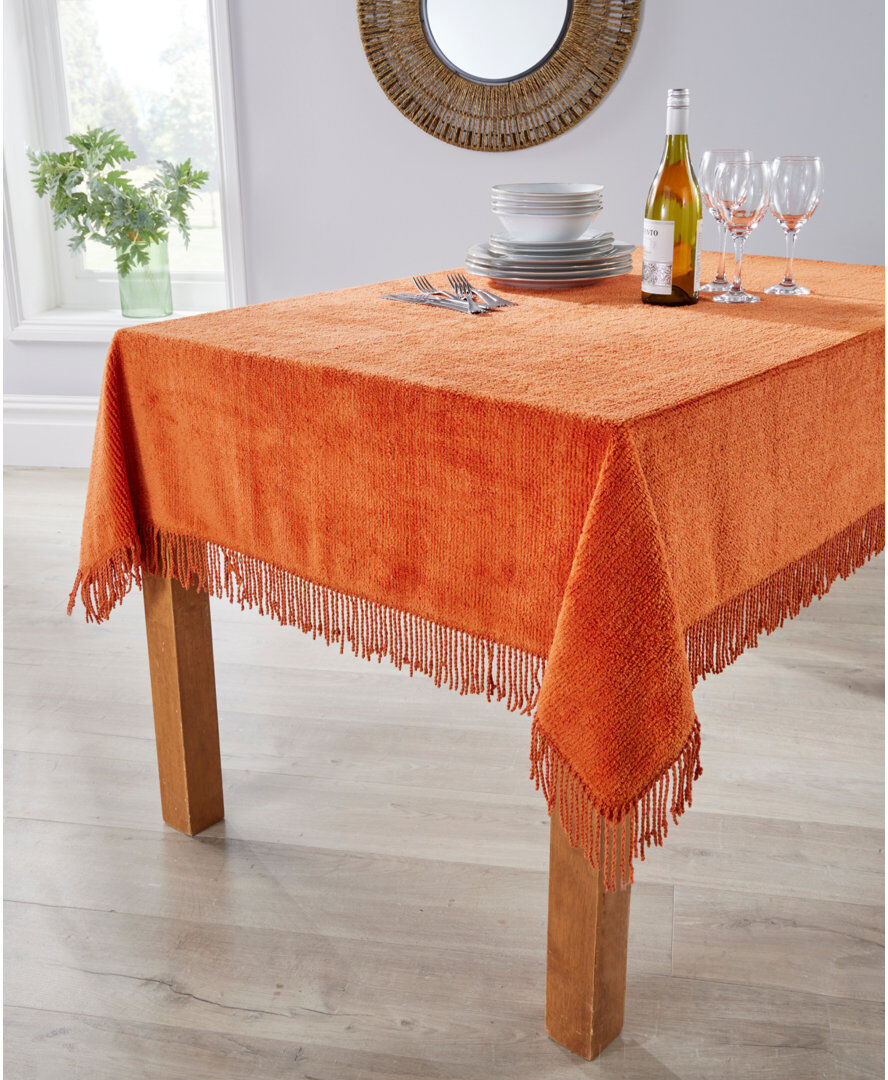 Latitude Run Lunado 100% Cotton Tablecloth Russet 72" W x 54" L