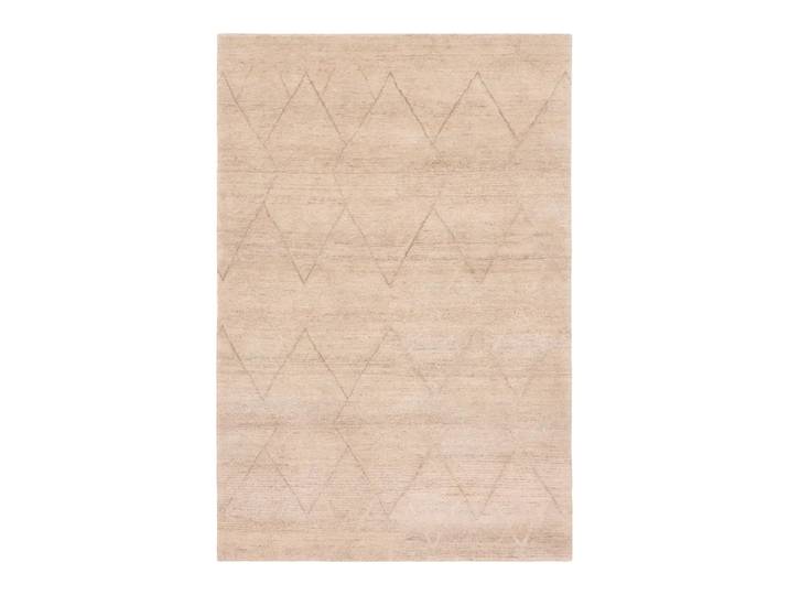 moderner Orientteppich Canamo, Edition, beige, Schurwolle/Seide/Nessel