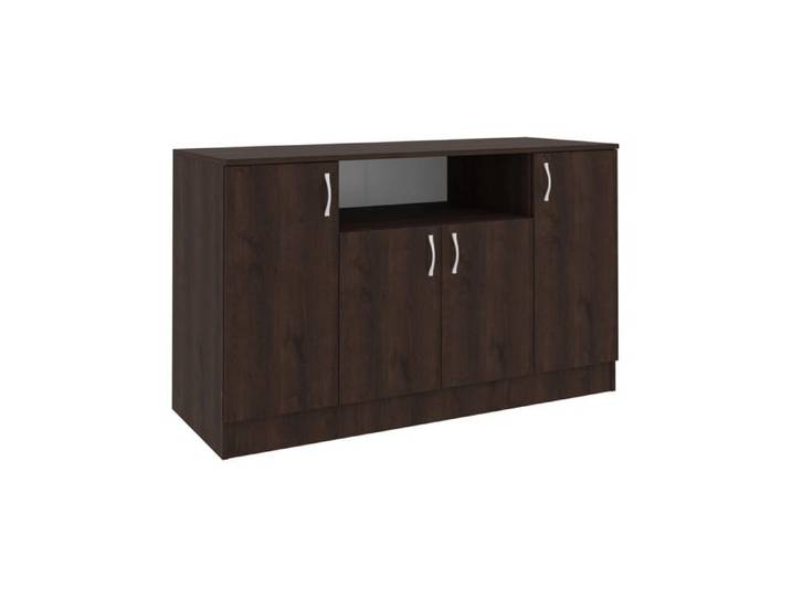 Commode haaus Remi 4 portes chêne bronze 135 x 50 x 80 cm