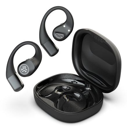 JLab Open Sport In-Ear Bluetooth Kopfhörer Kabellos TWS 7 h Laufzeit IP55 (Schwarz) IEUEBEPOPSPRTRBL