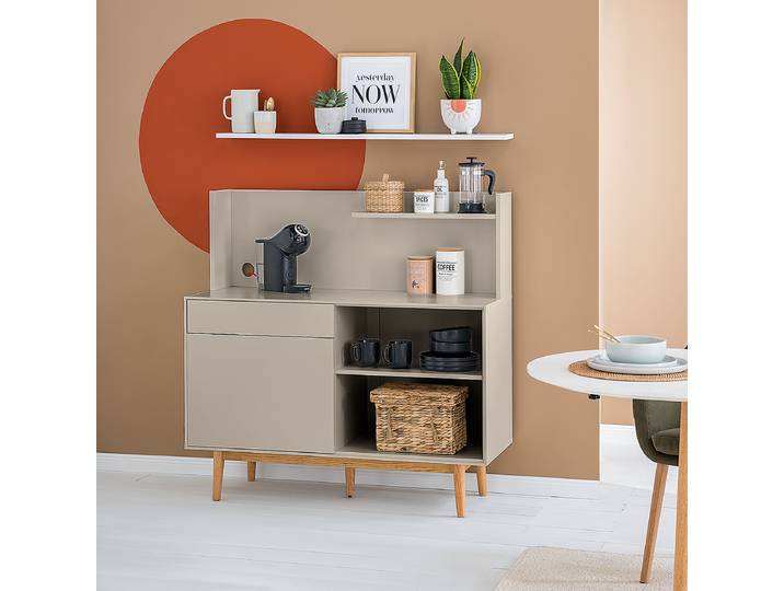 Küchenschrank LINDHOLM 120 x 45 x 119cm Beige/Taupe