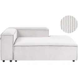 CHAISELONGUE-LINKSSEITIGE Cord Cremeweiß Ardal