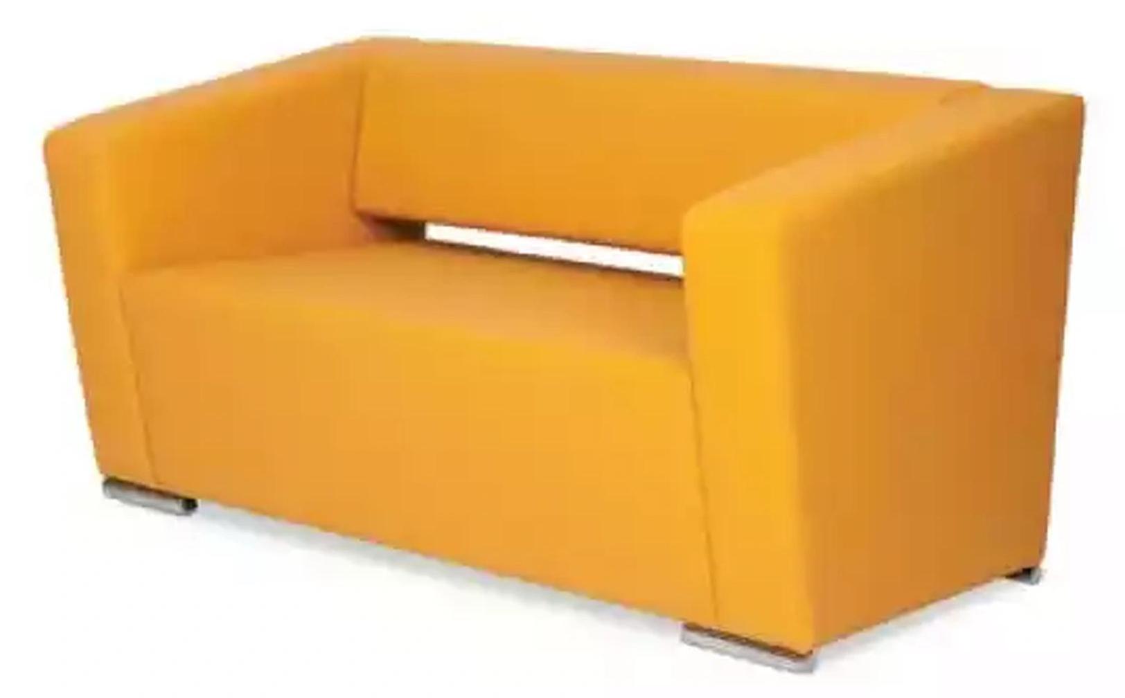 Gelbes Sofa Luxus Zweisitzer Couch Büro Office Einrichtung Textilmöbel