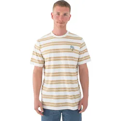 HURLEY NATURALS STRIPE T-Shirt 2025 barely bone - M