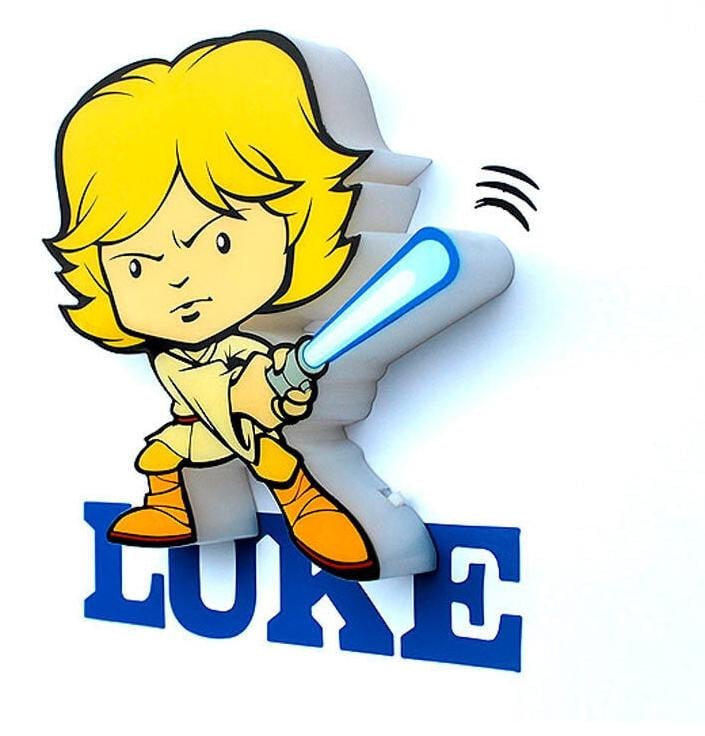 Northix Star Wars 3D Light FX mini-lamp - Luke Skywalker design LED nachtlampje