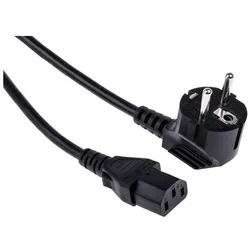RS PRO Power Cord C13 to Euro CEE7/7 plug 10m (10 m), Stromkabel, Schwarz