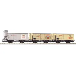 PIKO 58353 H0 3er Set Bierwagen "Brauereien aus Franken", DB, Ep. III