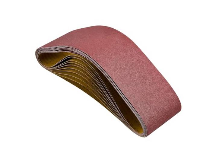 VEVOR Bande Abrasive\, 152 x 1219 mm\, Bande de Ponceuse\, Grain 80\, Lot de 10 Bandes Abrasives en Oxyde d'Aluminium pour Ponceuses à Bande\, Travail Ponçage du Bois\, Acier\, Aluminium\, Métaux Non Ferreux