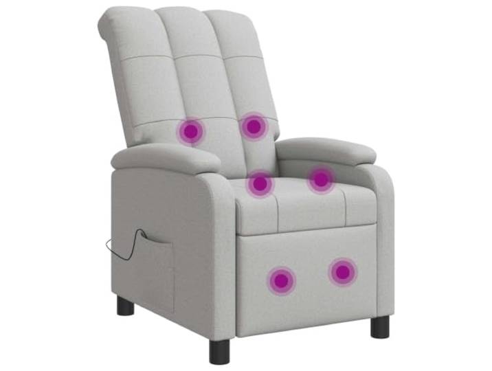 IBUQDDV Relaxsessel Wolkengrau Stoff mit verstellbarem Neigungswinkel Polyesterbezug, Schaumstoff-Faser-Füllung, Metall-Holzwerkstoff-Rahmen, 115-160 Grad, Wohnzimmer, Home Office
