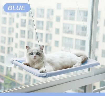 Inspire Essentials SkyNest Window Cat Hammock Bed blue