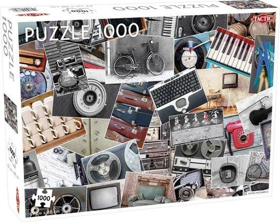 Tactic Retro Mechanics Puzzel - 1000 stukjes - Technische Illustratie in Vintage Stijl