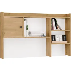 Schreibtischaufsatz 120 cm EICHE ARTISAN 1 Tür Regal für Bücher Dokumente