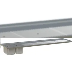 Schankdeck-Abdeckung, umlaufende Abkantung  3050x50x700mm (BxHxT), 2 Be. 500x300mm links.