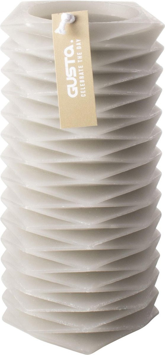 Gusta Figuurkaars Zigzag Taupe H155cm