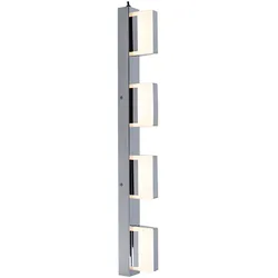 LED Wand Strahler Leuchte Chrom Lampe satiniert Wohn Schlaf Zimmer Beleuchtung