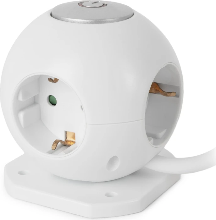 1.50m Entac Steckdosenleiste Weiß 3 (ESC1.5G3-USB-GLOBE)