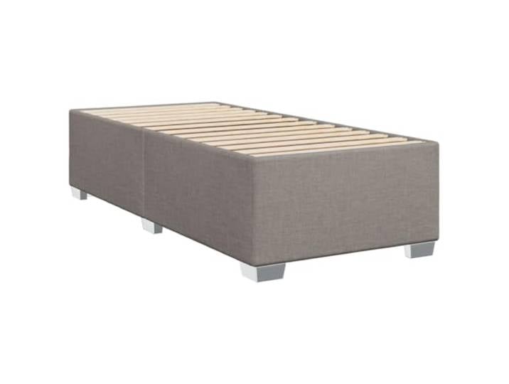 KTHLBRH Bettrock ohne Matratze Taupe 90 x 200 cm Stoff Lattenrost inklusive, robuste Füße, atmungsaktives Polyester, Schlafzimmer