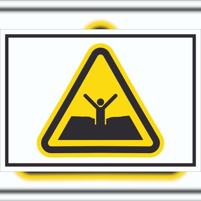 HB-Druck Schild Warnung tiefer Schlamm Symbol A0 (841x1189mm)