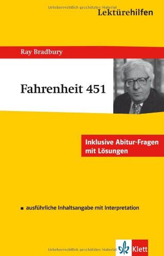 Ray Bradbury - Lektürehilfen Fahrenheit 451. Ausführliche Inhaltsangabe und Interpretation - Preis vom 09.10.2026 07:28:09 h