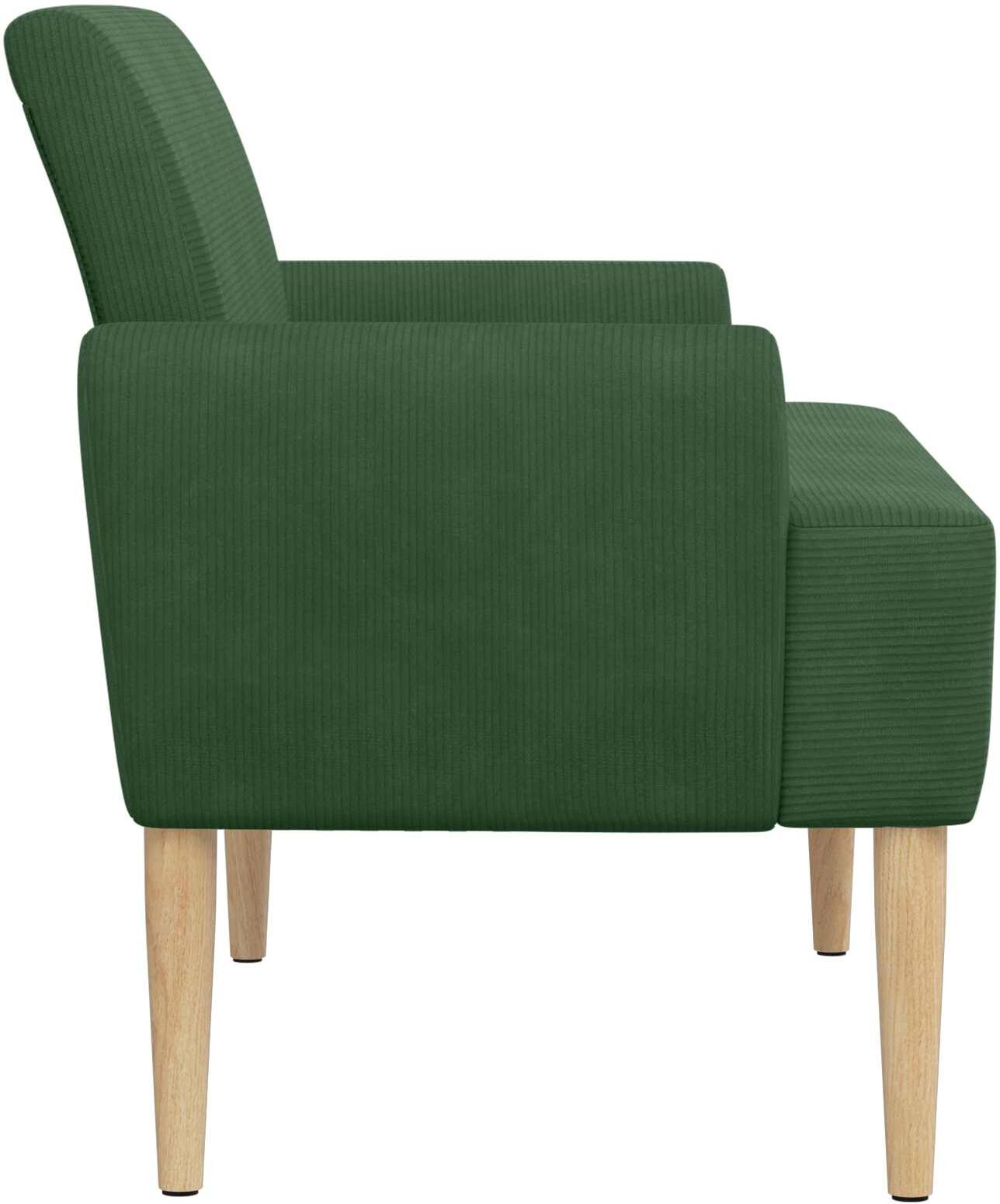 vidaXL Canapé love seat avec capitonnage en boutons Vert Jungle