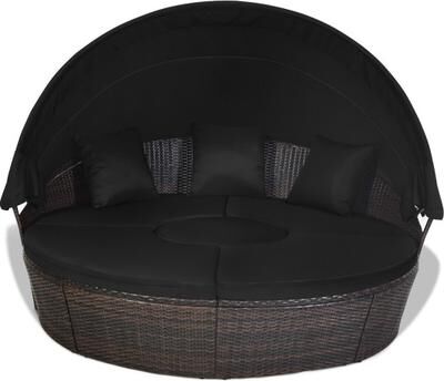 Costway Outdoor Daybed with Retractable Canopy