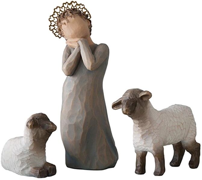 WILLOW TREE Figur - Kleine Hirtin 13,5cm 26442 weiss B