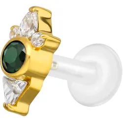 PTFE Labret mit Innengewinde + Titan-Aufsatz DESIGN