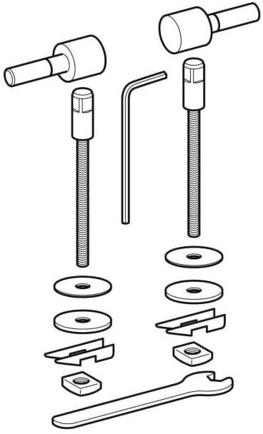 Geberit Scharnier-Set 598126000 für WC-Sitz