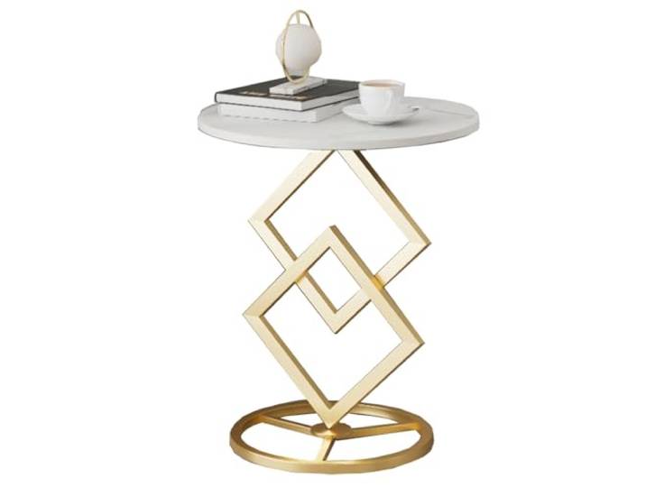 XDgfjrCGKJ Kleiner runder Martini-Tisch, Couchtisch(/Gold,C)