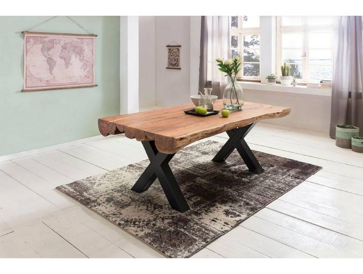 freiraum Esstisch WL5.196, in Akazie, Massivholz - 200x77x100cm (BxHxT)