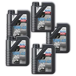 5x Motorbike 4T 10W-40 Street LIQUI MOLY 1521 Motorradöl Motoröl Motor Öl 1 Liter