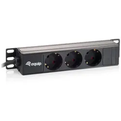 Equip 3-Fach Deutsche Steckdosenleiste, 10-Zoll