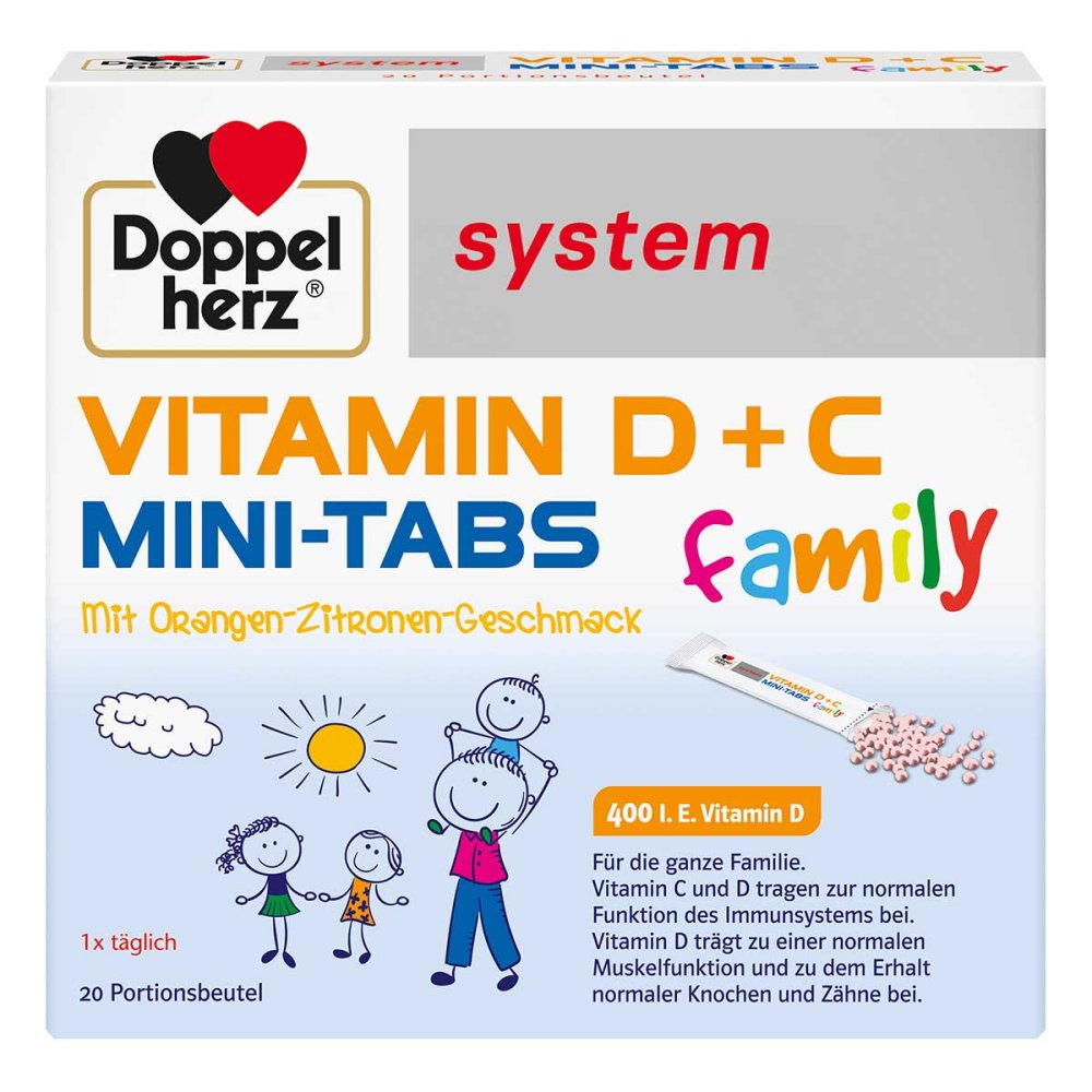 Queisser Pharma GmbH & Co. KG Doppelherz Vitamin D+c Mini-tabs Family System 19406785