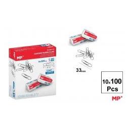 Main paper Silberne Büroklammern, 33 mm, 10 x 100 Stück (1000x) (69946042)