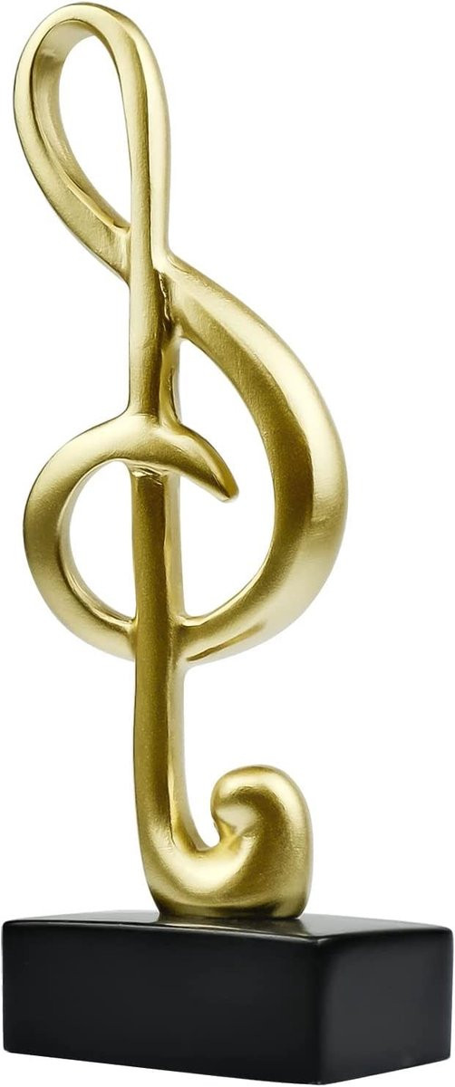 Merkloos Muzikale Noten Beeldhouwwerk Gouden Ornament voor Tafeldecoratie