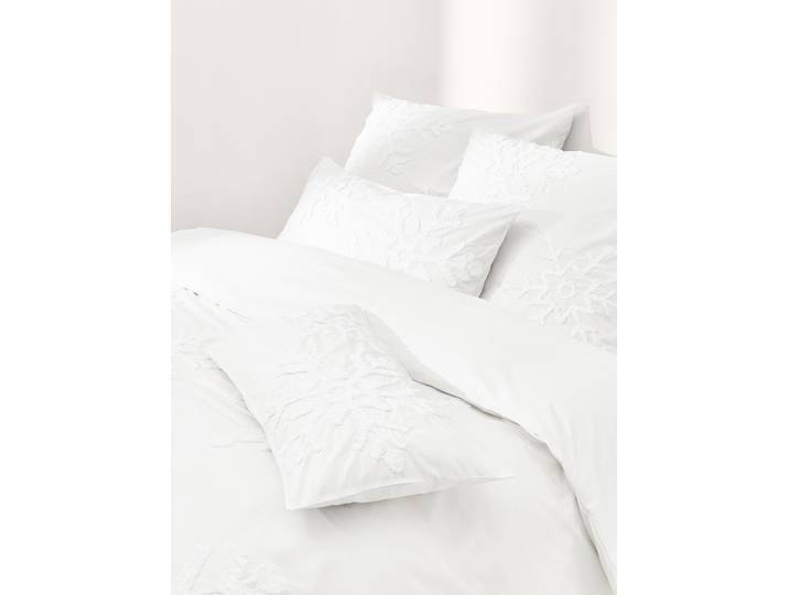 Housse de couette en percale de coton avec flocons de neige tuftés Vidal