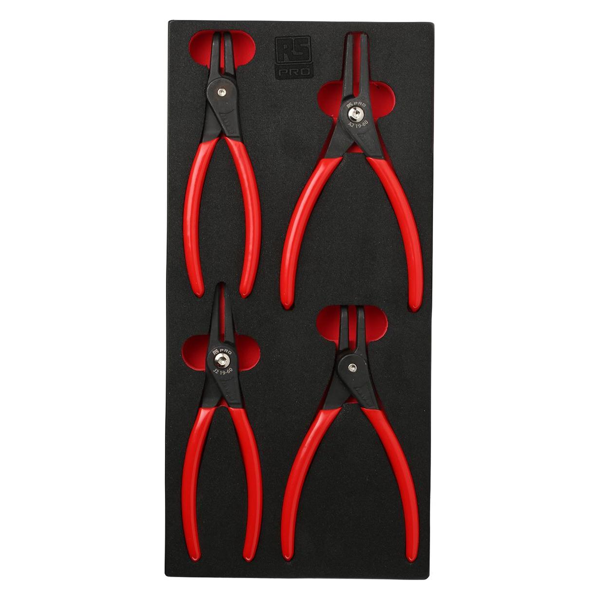 RS PRO 4pc Circlip Pliers Set (388 mm) (8335929)