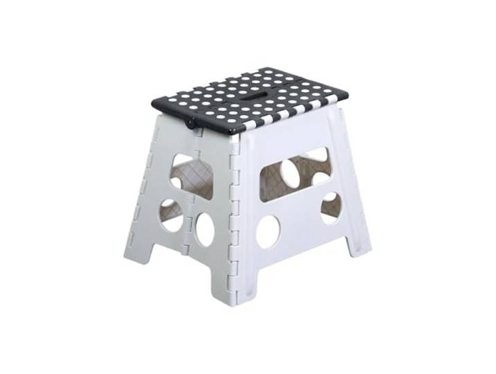 Kesper Klapphocker, Material: Kunststoff, Maße: 36,5 x 30 x 32 cm, Trittfläche: 29 x 22 cm, Farbe: Weiß, Grau 70732