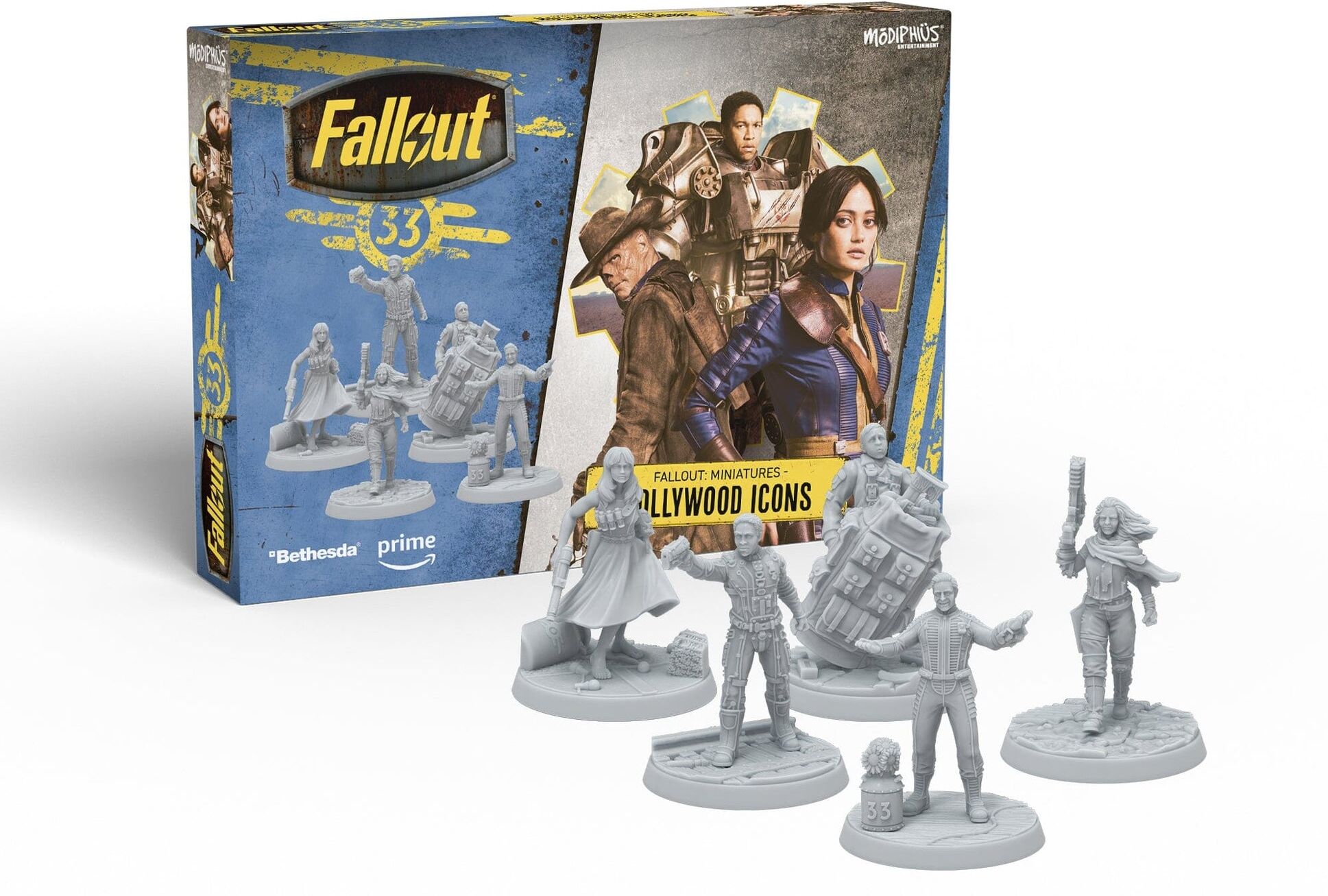 Modiphius Entertainment Fallout Miniatures: Hollywood Icons 5-Figure Resin Set - 32mm-scale Miniature with 30mm Scenic Base - Ages 14+