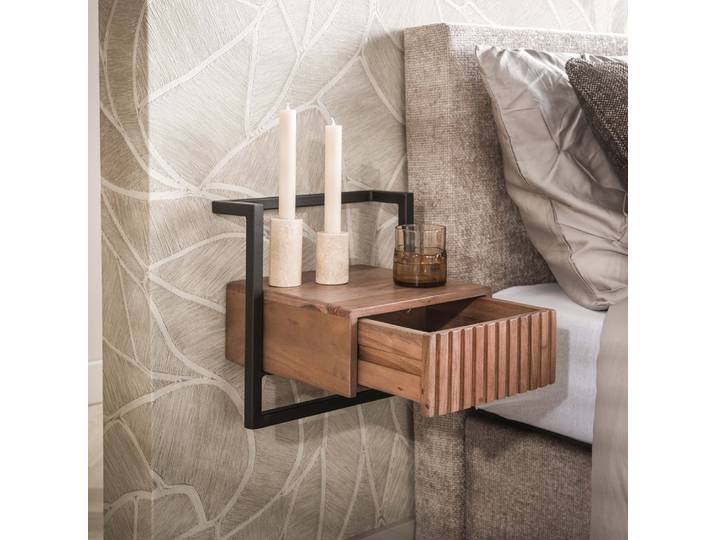 Nachttisch Galia XS , mit Schubkasten , Akazie massiv , braun