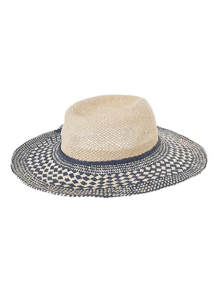 BLE Strohhut in Beige/ Dunkelblau - onesize