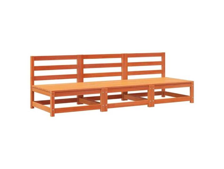 NEW 2025  Canapés de jardin cire marron - Ensemble de 2 - bois de pin massif GGK681