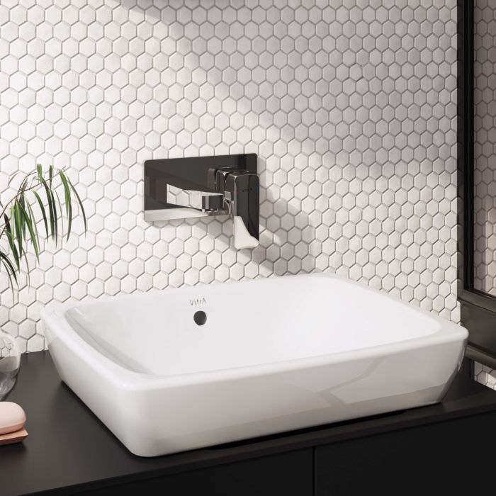 VitrA Bad Metropole Aufsatzwaschtisch 5667B0030673 50x40cm, weiss, mit Überlauf