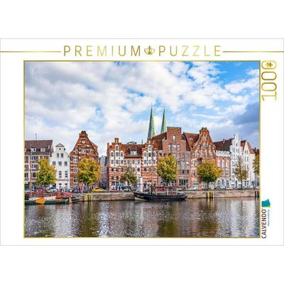 CALVENDO Puzzle Blick über die Trave zu An der Untertrave | 1000 Teile Lege-Größe 64x48cm Foto-Puzzle für glückliche Stunden