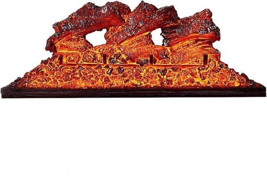 Elektrische Open Haard met 3D Vlam Simulatie - 27.6 Inch - Zwart