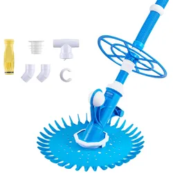 VEVOR Poolsauger mit Saugfunktion, Poolstaubsauger Poolreiniger mit Saugseite, Poolkehrmaschine mit 12 Schläuchen, geeignet für Einbaupools und Aufstellpools bis zu 6,1 x 10,7 m blau