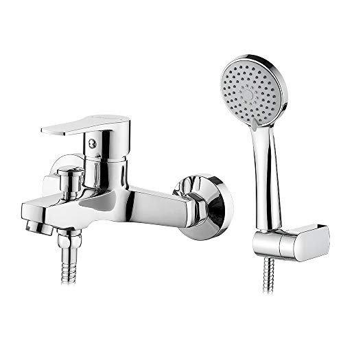 Ibergrif M13057 Badkraanset met handdouche en doucheslang, Chroom